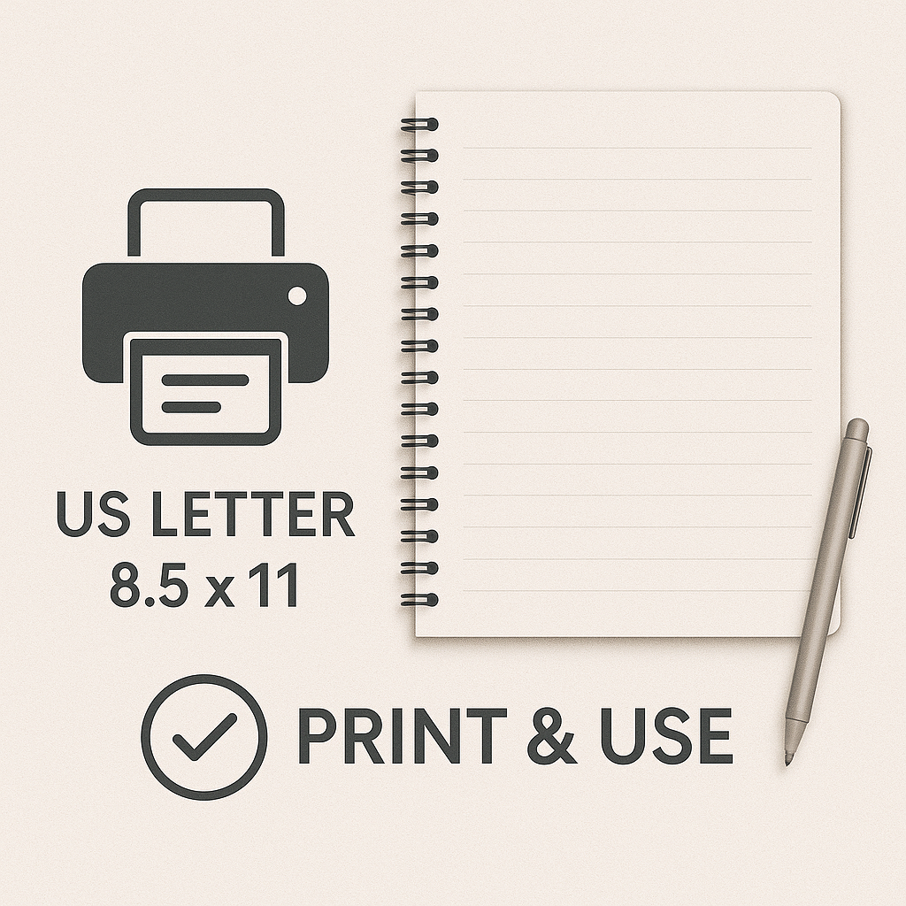 30-Day Emotion Journal (Printable & Digital PDF)